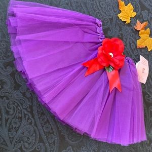 Purple little kids tutu with red accents - new!